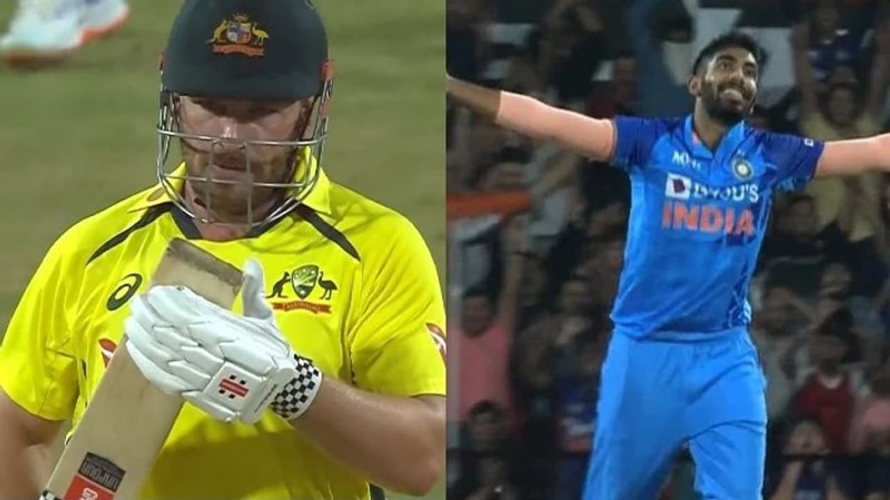 செம பவுலிங்.. அவுட்டாக்குன பும்ராவை கைதட்டி பாராட்டிய ஆரோன் ஃபின்ச்..! வைரல் வீடியோ 