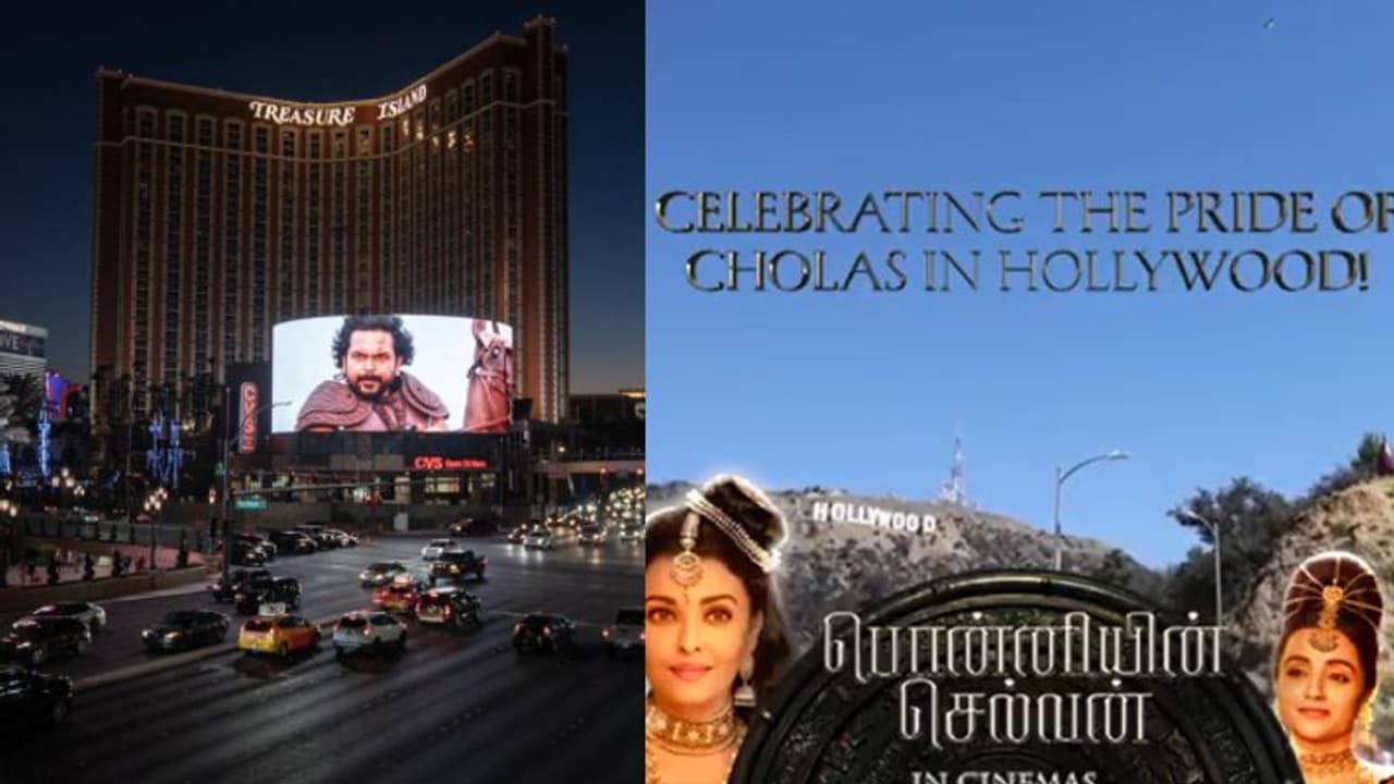 நேற்று லாஸ் வேகாஸ்... இன்று ஹாலிவுட்..! உலகளவில் மாஸ் காட்டும் பொன்னியின் செல்வன் வைரலாகும் வீடியோ நேற்று லாஸ் வேகாஸ்... இன்று ஹாலிவுட்..! உலகளவில் மாஸ் காட்டும் பொன்னியின் செல்வன் வைரலாகும் வீடியோ