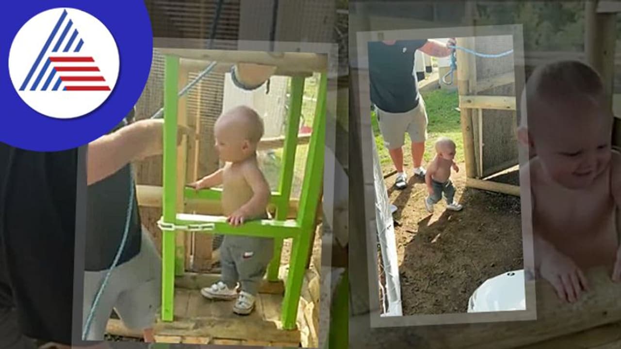 ಮಗುವಿಗಾಗಿ ಮರದ ಎಲಿವೇಟರ್ ತಯಾರಿಸಿದ ತಂದೆ, ಚಪ್ಪಾಳೆ ತಟ್ಟಿ ಖುಷಿ ಪಟ್ಟ ಮಗು ಮಗುವಿಗಾಗಿ ಮರದ ಎಲಿವೇಟರ್ ತಯಾರಿಸಿದ ತಂದೆ, ಚಪ್ಪಾಳೆ ತಟ್ಟಿ ಖುಷಿ ಪಟ್ಟ ಮಗು