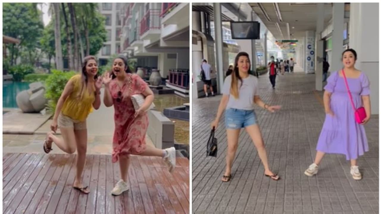 பியூட்டி பார்லர் தோழியுடன் டூர் அடிக்கும் மீனா..! விதவிதமான உடையில் வேற லெவல் கொண்டாட்ட வீடியோ..!