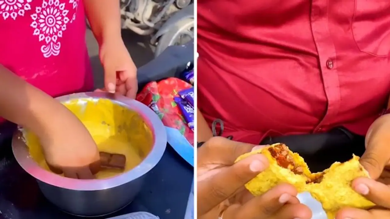 Watch: Woman makes chocolate pakodas and serves with masala and green chutney; Netizens react