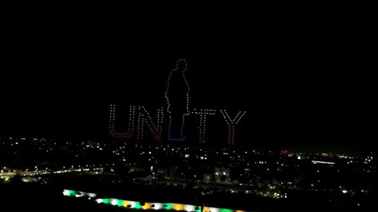 Spectacular drone show lights up Ahmedabad ahead of 36th National Games opening