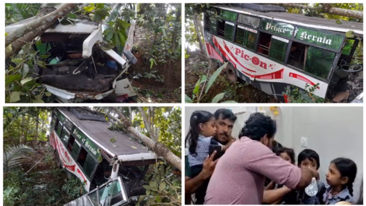  കാസർകോട്ട് സ്കൂൾ ബസ് മറിഞ്ഞ് അപകടം; മുപ്പത് കുട്ടികൾക്ക് പരിക്ക്, ബ്രേക്ക് പോയതെന്ന് സംശയം