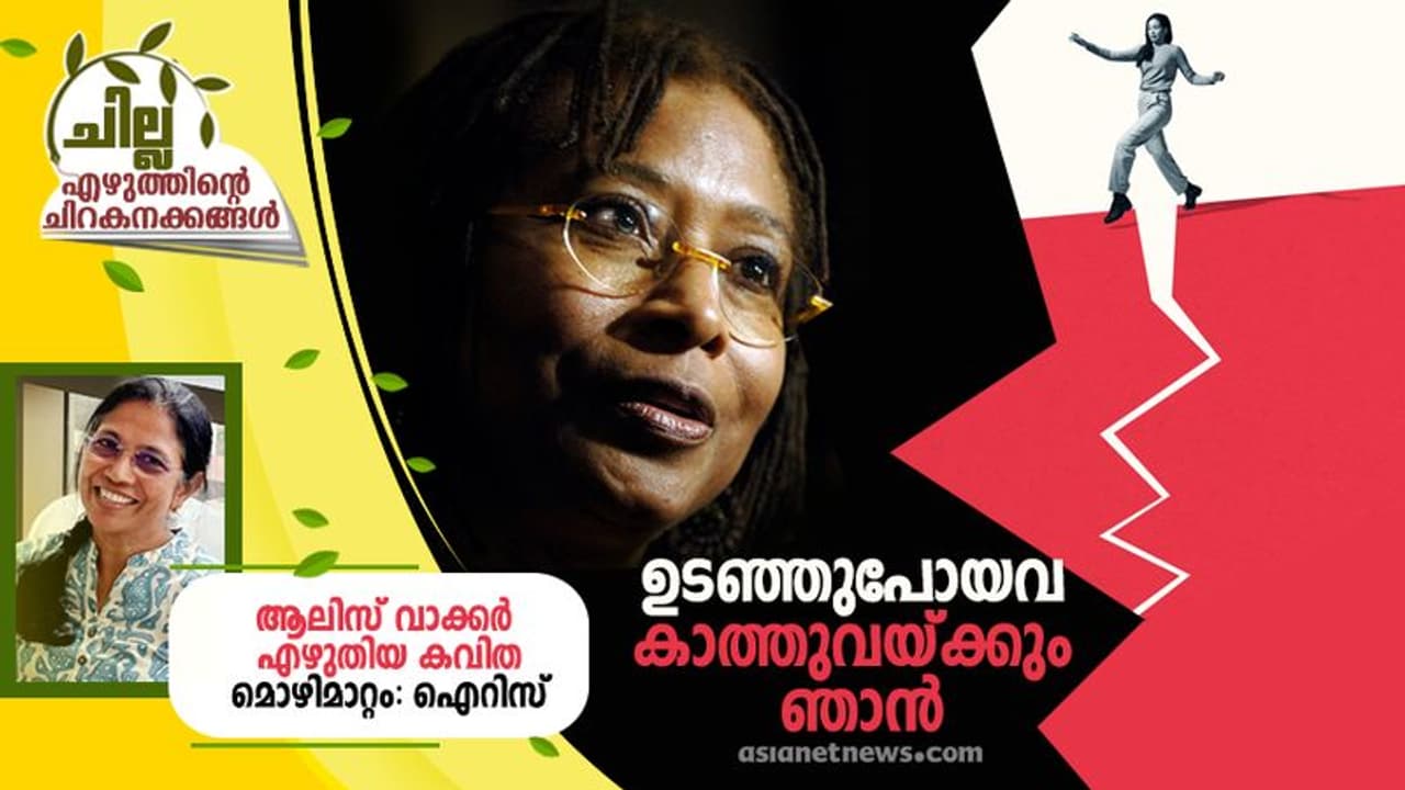 Translation : ഉടഞ്ഞുപോയവ കാത്തുവയ്ക്കും ഞാന്‍, ആലിസ് വാക്കര്‍ എഴുതിയ കവിത