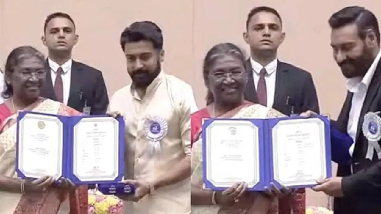 68th National Film Awards: Suriya, Ajay Devgn accorded with top honours