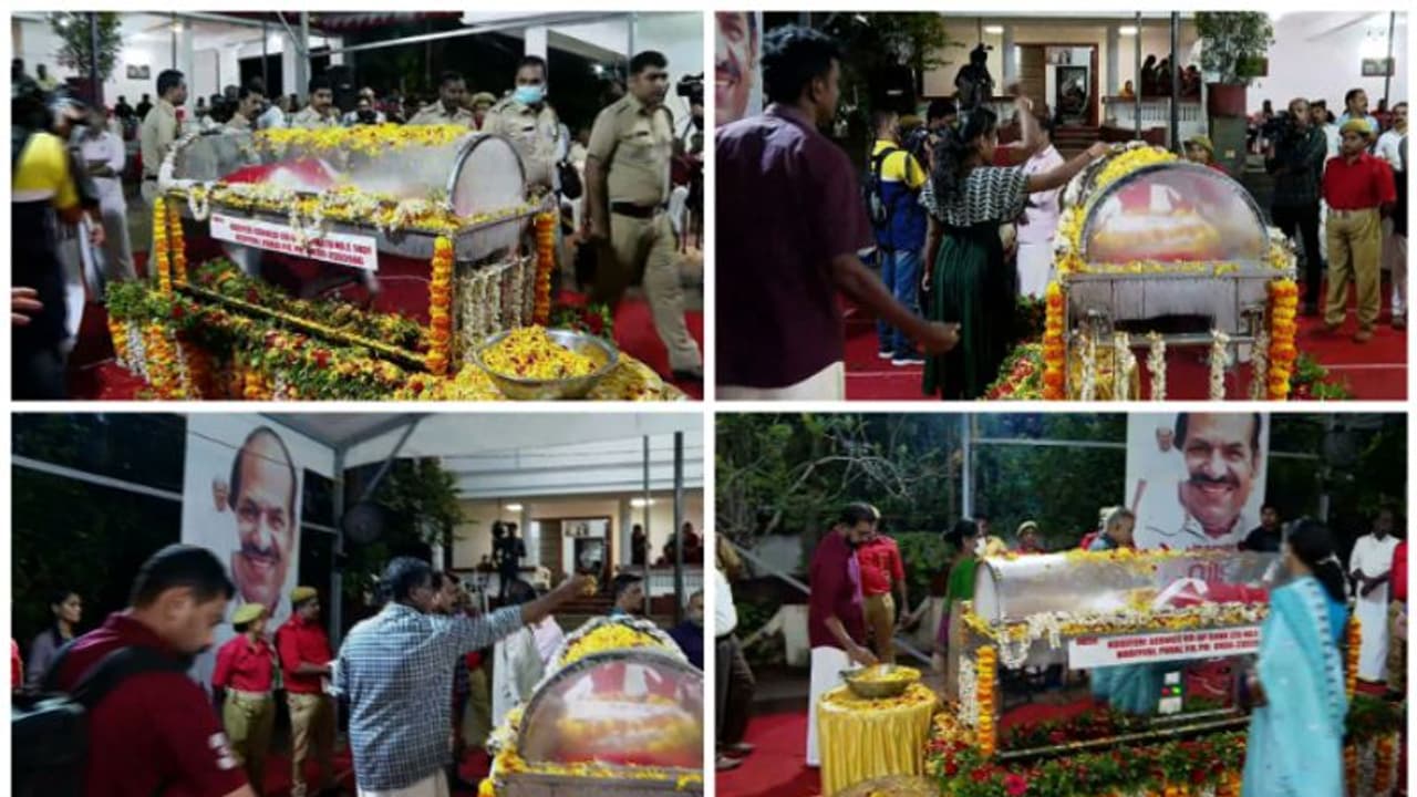 വിട ചൊല്ലാൻ ഒരുങ്ങി കേരളം, ഒരു നോക്ക് കാണാൻ വീട്ടിലേക്കും ജന പ്രവാഹം,സംസ്കാരം വൈകിട്ട് പയ്യാമ്പലം കടപ്പുറത്ത്