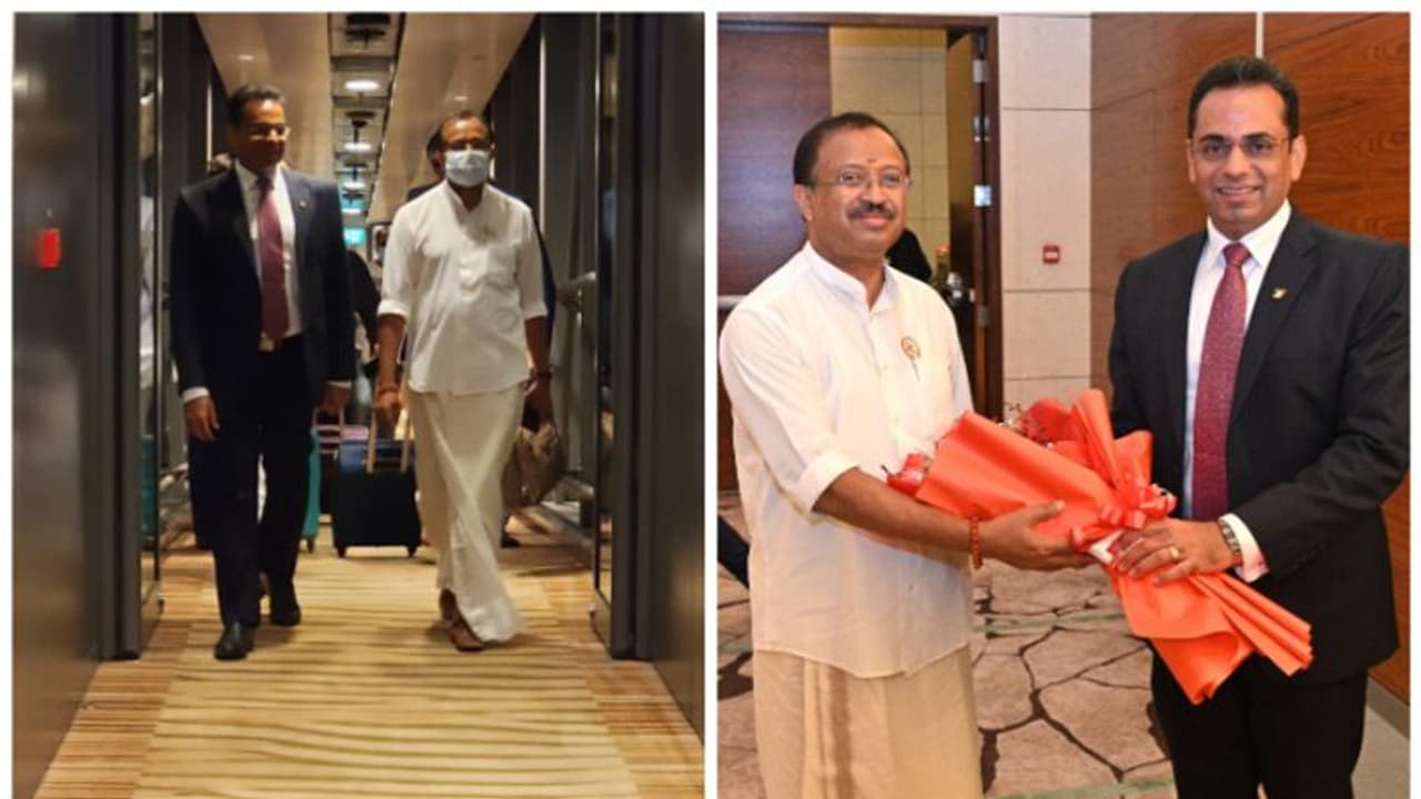 രണ്ട് ദിവസത്തെ സന്ദര്‍ശനത്തിനായി കേന്ദ്രമന്ത്രി വി മുരളീധരന്‍ ഒമാനിലെത്തി