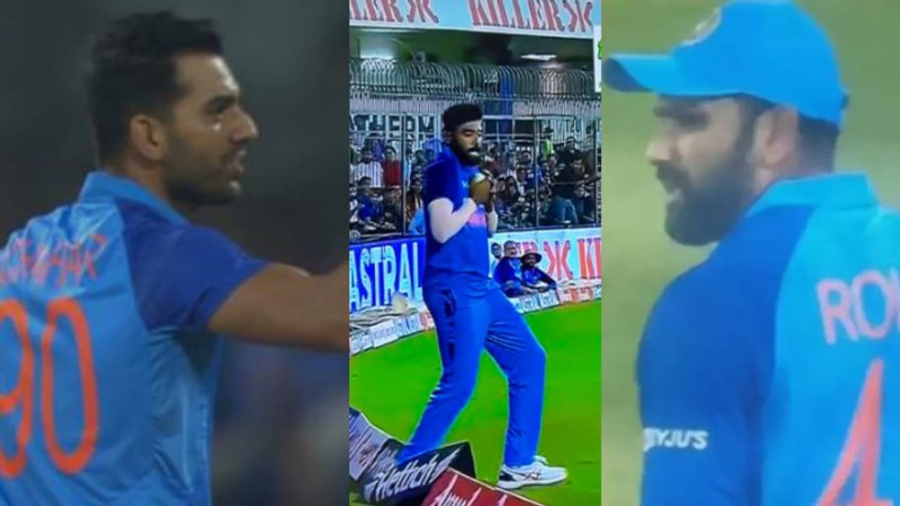 కీలక క్యాచ్ మిస్ చేసిన సిరాజ్.. చహార్, రోహిత్ల ఆగ్రహం.. వీడియో వైరల్ కీలక క్యాచ్ మిస్ చేసిన సిరాజ్.. చహార్, రోహిత్ల ఆగ్రహం.. వీడియో వైరల్