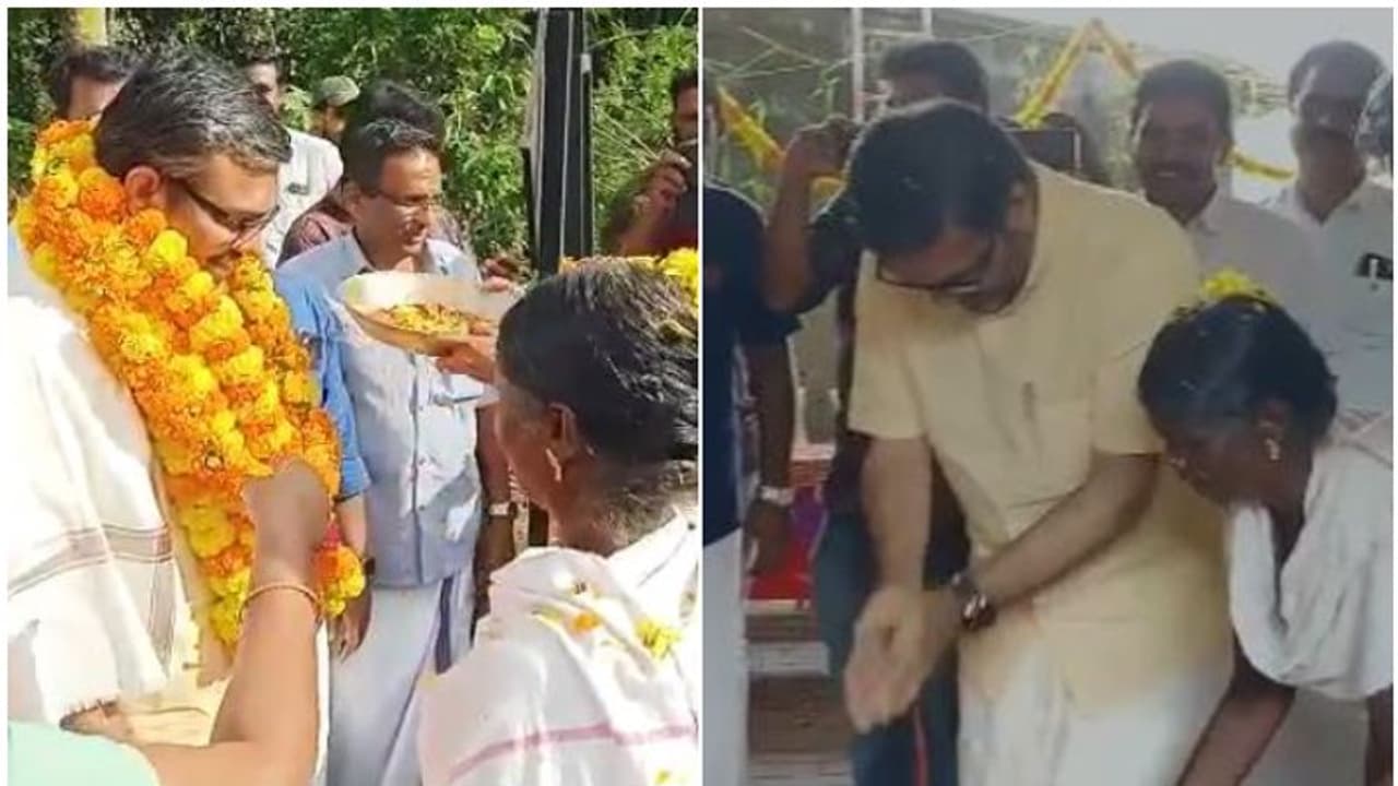 അന്ന് ദത്തെടുത്ത ഊരിൽ മന്ത്രി എം ബി രാജേഷ് എത്തി; അത്രമേൽ സ്നേഹം പങ്കിട്ട് 'ആദ്യ നൃത്തവും' ചെയ്ത് മടക്കം അന്ന് ദത്തെടുത്ത ഊരിൽ മന്ത്രി എം ബി രാജേഷ് എത്തി; അത്രമേൽ സ്നേഹം പങ്കിട്ട് 'ആദ്യ നൃത്തവും' ചെയ്ത് മടക്കം