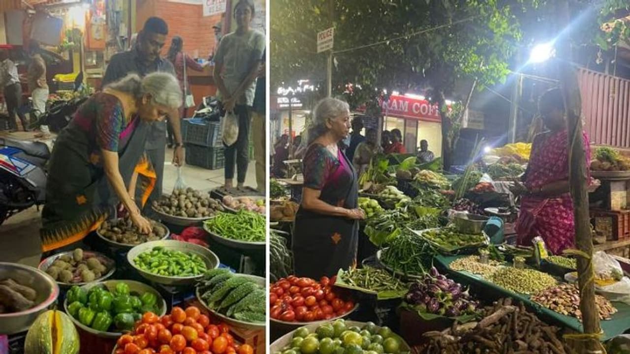 சென்னை மயிலாப்பூரில் காய்கறி வாங்கிய மத்திய அமைச்சர் நிர்மலா சீதாராமன் வைரல் வீடியோ !