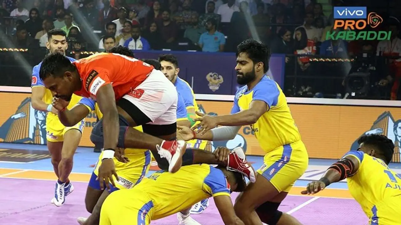Pro Kabaddi League ಗುಜರಾತ್ ಜೈಂಟ್ಸ್ ಹಾಗೂ ತಮಿಳ್ ತಲೈವಾಸ್ ಪಂದ್ಯವೂ ಟೈನಲ್ಲಿ ಅಂತ್ಯ!