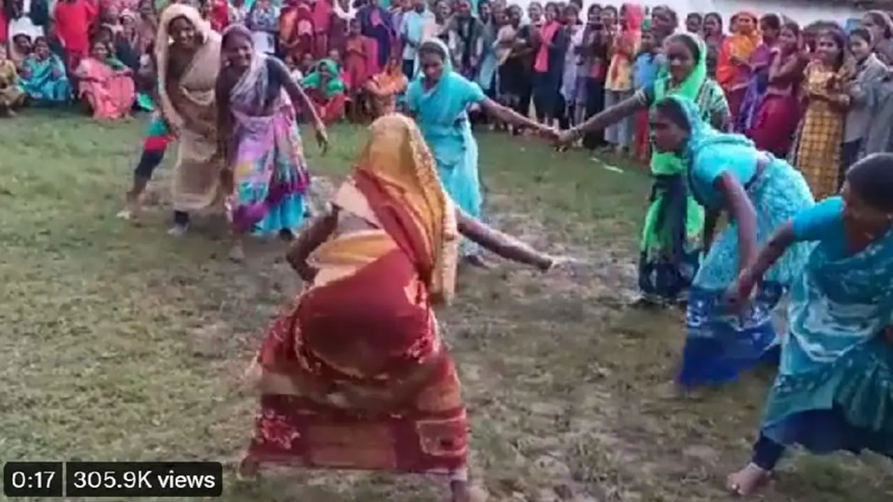 ಕಬಡ್ಡಿ ಕಬಡ್ಡಿ ಕಬಡ್ಡಿ... ಸಾರಿ ಉಟ್ಟ ನಾರಿಯರ ಸಖತ್ ಆಟ : ವಿಡಿಯೋ ವೈರಲ್