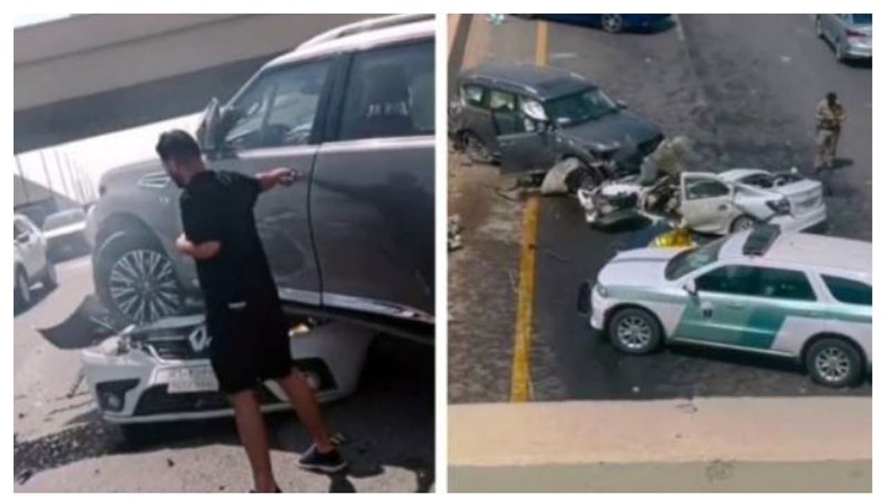 സൗദിയില് വാഹനം മേല്പ്പാലത്തില് നിന്ന് വീണ് ഒരു മരണം, വീഡിയോ സൗദിയില് വാഹനം മേല്പ്പാലത്തില് നിന്ന് വീണ് ഒരു മരണം, വീഡിയോ