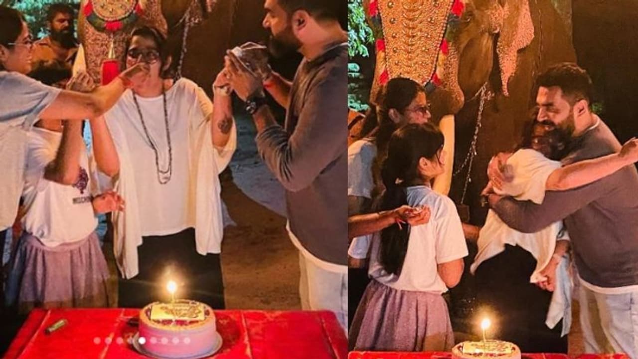 ആനയും ചെണ്ടമേളവുമായി അഭിരാമിയുടെ പിറന്നാൾ; ആഘോഷമാക്കി അമൃതയും ഗോപി സുന്ദറും