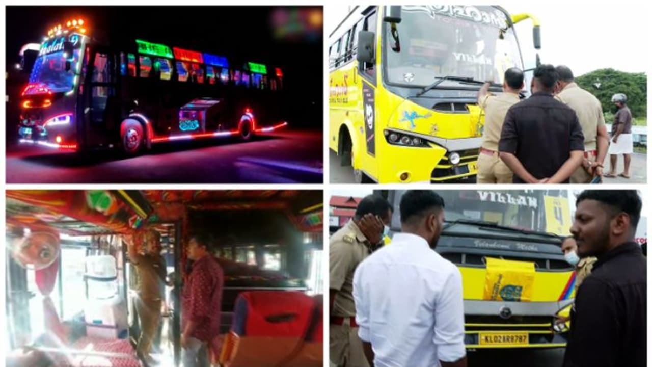 നിയമലംഘനത്തിൽ ഇന്ന് മുതൽ നടപടി; വീഴ്ച വന്നാൽ ടൂറിസ്റ്റ് ബസുകളുടെ ഫിറ്റ്നസ് റദ്ദാക്കും, ഡ്രൈവർക്കും പിടിവീഴും നിയമലംഘനത്തിൽ ഇന്ന് മുതൽ നടപടി; വീഴ്ച വന്നാൽ ടൂറിസ്റ്റ് ബസുകളുടെ ഫിറ്റ്നസ് റദ്ദാക്കും, ഡ്രൈവർക്കും പിടിവീഴും