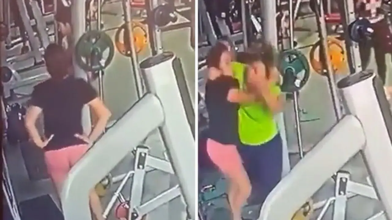 Video of two women fighting for gym equipment goes viral; Netizens react Video of two women fighting for gym equipment goes viral; Netizens react
