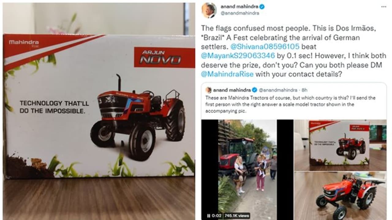 ತನ್ನ ಪ್ರಶ್ನೆಗೆ ಸರಿ ಉತ್ತರ ನೀಡಿದ ಇಬ್ಬರಿಗೆ ಆನಂದ್ ಮಹೀಂದ್ರಾ ಸ್ಪೆಷಲ್ ಗಿಫ್ಟ್! ತನ್ನ ಪ್ರಶ್ನೆಗೆ ಸರಿ ಉತ್ತರ ನೀಡಿದ ಇಬ್ಬರಿಗೆ ಆನಂದ್ ಮಹೀಂದ್ರಾ ಸ್ಪೆಷಲ್ ಗಿಫ್ಟ್!