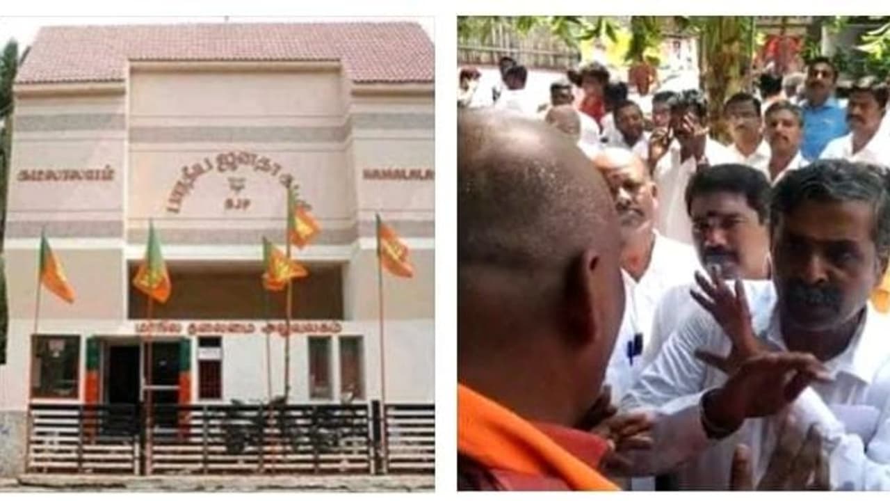 அண்ணாமலையின் நிகழ்ச்சிக்கு சென்ற பத்திரிக்கையாளர்களுடன் பாஜகவினர் மோதல்..! கமலாலயத்தில் பரபரப்பு அண்ணாமலையின் நிகழ்ச்சிக்கு சென்ற பத்திரிக்கையாளர்களுடன் பாஜகவினர் மோதல்..! கமலாலயத்தில் பரபரப்பு