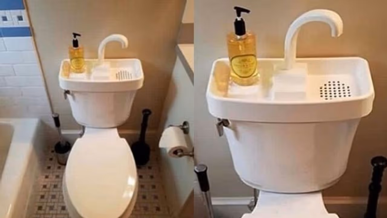 தண்ணீரை சேமிக்க புதிய யோசனை… இணையத்தில் வைரலாகும் ஜப்பானிய கழிவறை!! 