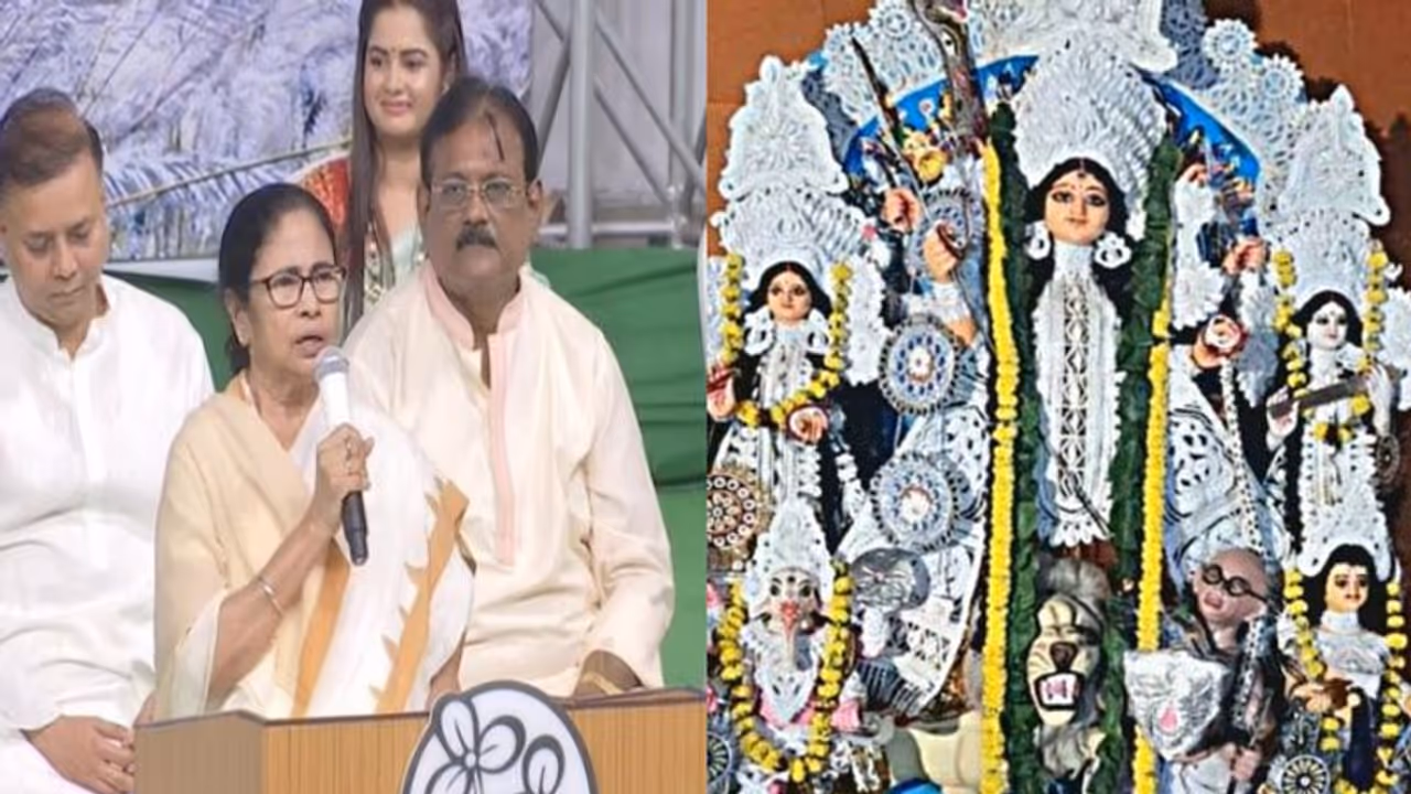 അസുര പ്രതിമയ്ക്ക് ഗാന്ധിജിയുടെ മുഖം; മൌനം വെടിഞ്ഞ് മമതാ ബാനര്ജി അസുര പ്രതിമയ്ക്ക് ഗാന്ധിജിയുടെ മുഖം; മൌനം വെടിഞ്ഞ് മമതാ ബാനര്ജി