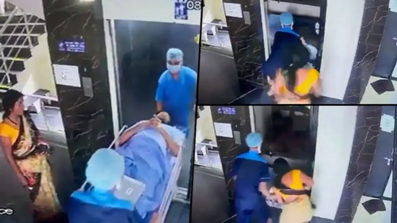 Patient narrow escapes after lift malfunctions in a hospital; spine chilling video goes viral Patient narrow escapes after lift malfunctions in a hospital; spine chilling video goes viral