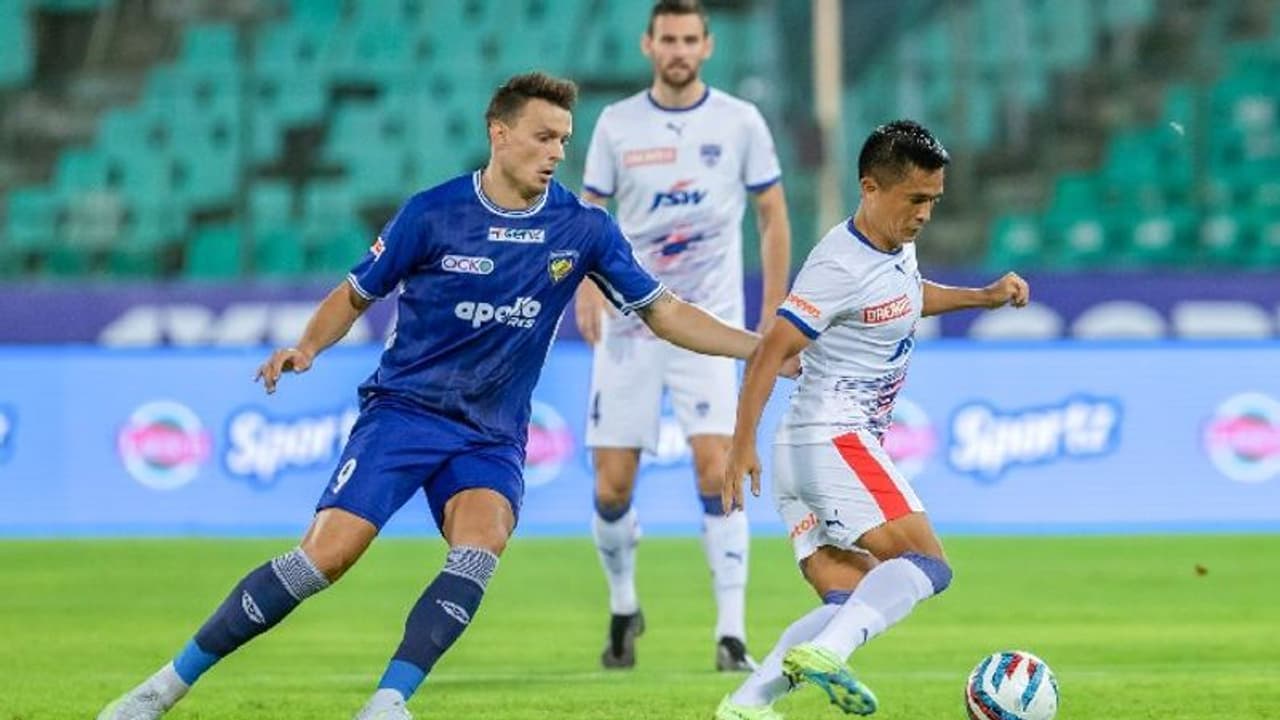 Indian Super League ಬಿಎಫ್‌ಸಿ ಚೆನ್ನೈಯಿನ್‌ ರೋಚಕ ಡ್ರಾನಲ್ಲಿ ಅಂತ್ಯ