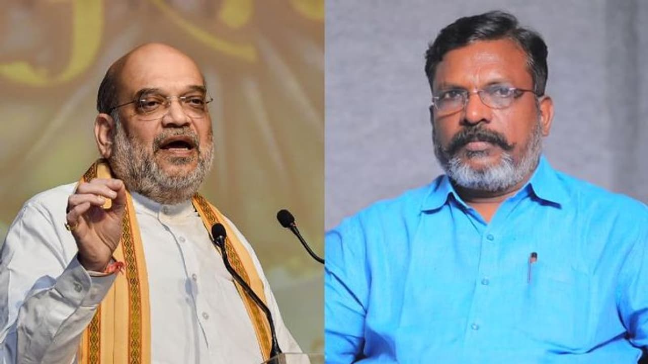 இந்தி பயிற்று மொழியா.? அமித்ஷா பதவி விலக வேண்டும்.. எச்சரித்த திருமாவளவன் இந்தி பயிற்று மொழியா.? அமித்ஷா பதவி விலக வேண்டும்.. எச்சரித்த திருமாவளவன்