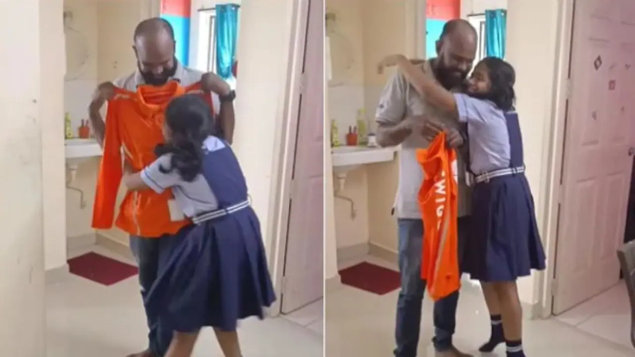 അച്ഛന് കിട്ടിയ പുതിയ ജോലി; മകളുടെ പ്രതികരണം വൈറല്‍ 