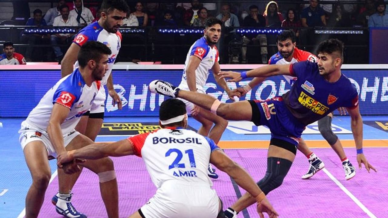 Pro kabaddi League ದಬಾಂಗ್ ದಿಲ್ಲಿಗೆ 5ನೇ ಗೆಲುವಿನ ಸಕ್ಸಸ್, ಜಯ ಖಾತೆ ತೆರೆದ ತಲೈವಾಸ್! Pro kabaddi League ದಬಾಂಗ್ ದಿಲ್ಲಿಗೆ 5ನೇ ಗೆಲುವಿನ ಸಕ್ಸಸ್, ಜಯ ಖಾತೆ ತೆರೆದ ತಲೈವಾಸ್!