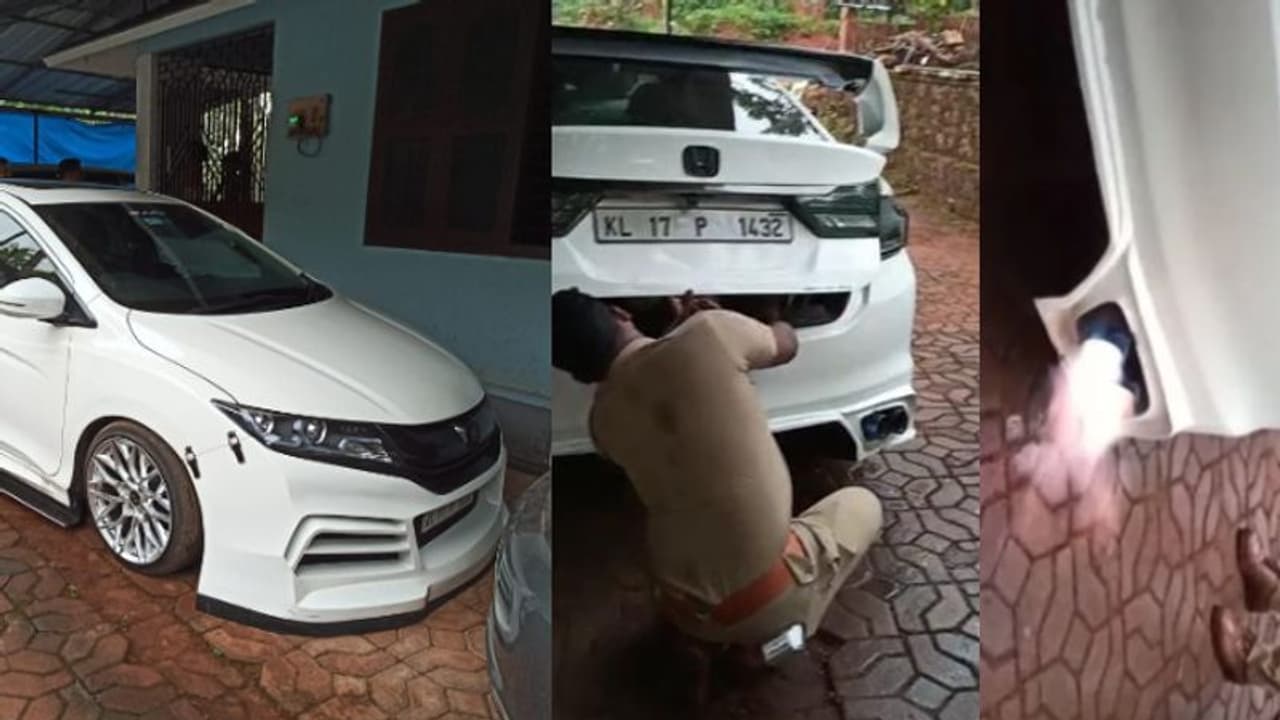 സൈലന്സറില് നിന്നും തീ, റീല്സിലെ താരം; വൈറല് കാറിന് എംവിഡി പൂട്ടിട്ടു, 44,250 രൂപ പിഴ സൈലന്സറില് നിന്നും തീ, റീല്സിലെ താരം; വൈറല് കാറിന് എംവിഡി പൂട്ടിട്ടു, 44,250 രൂപ പിഴ