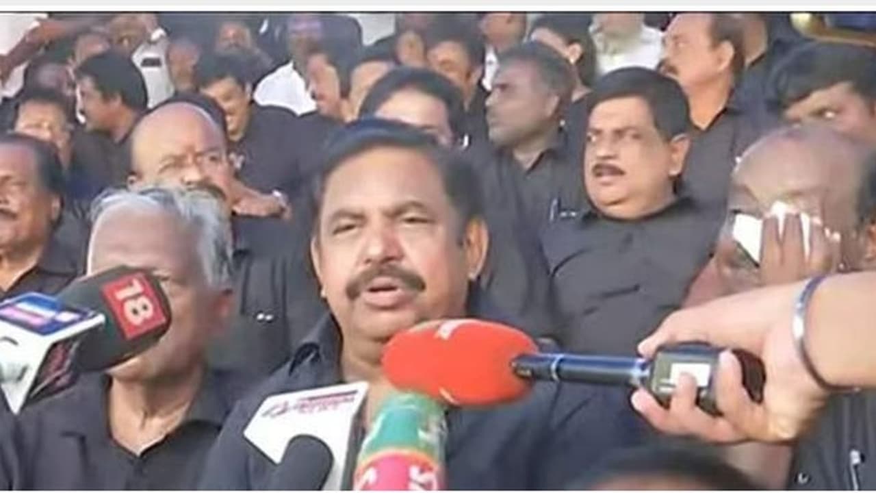 Tamil Nadu Police detain Palaniswami over hunger strike, says 'Stalin trying to destroy AIADMK using OPS' Tamil Nadu Police detain Palaniswami over hunger strike, says 'Stalin trying to destroy AIADMK using OPS'