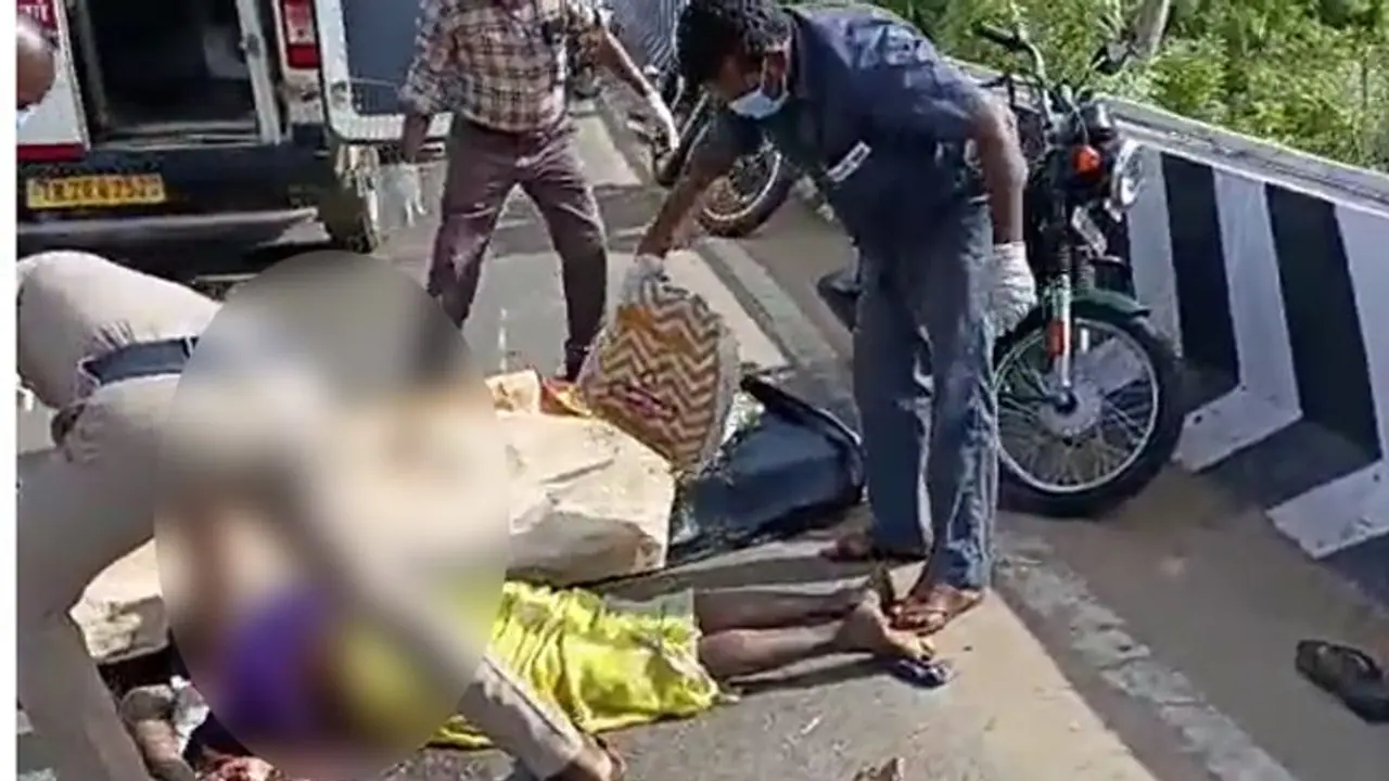 ஹாஸ்பிட்டலுக்கு சென்ற போது பயங்கரம்.. தூக்கி வீசப்பட்ட மனைவி.. கணவர் கண்முன்னே உடல் நசுங்கி துடிதுடித்து பலி.!