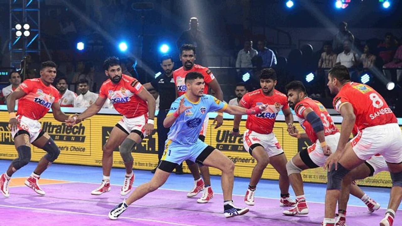 Pro kabaddi League ಯುಪಿ ಯೋಧಾಸ್ ಠಕ್ಕರ್ಗೆ ಗುಜರಾತ್ ಜೈಂಟ್ಸ್ ಪಂಚರ್! Pro kabaddi League ಯುಪಿ ಯೋಧಾಸ್ ಠಕ್ಕರ್ಗೆ ಗುಜರಾತ್ ಜೈಂಟ್ಸ್ ಪಂಚರ್!