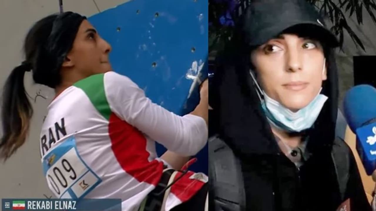 ഹിജാബ് ധരിക്കാതെ മത്സരത്തില് പങ്കെടുത്തു, ഇറാനിലെ വനിതാ കായിക താരത്തിന് വന് സ്വീകരണം, പിന്നാലെ വിശദീകരണം ഹിജാബ് ധരിക്കാതെ മത്സരത്തില് പങ്കെടുത്തു, ഇറാനിലെ വനിതാ കായിക താരത്തിന് വന് സ്വീകരണം, പിന്നാലെ വിശദീകരണം