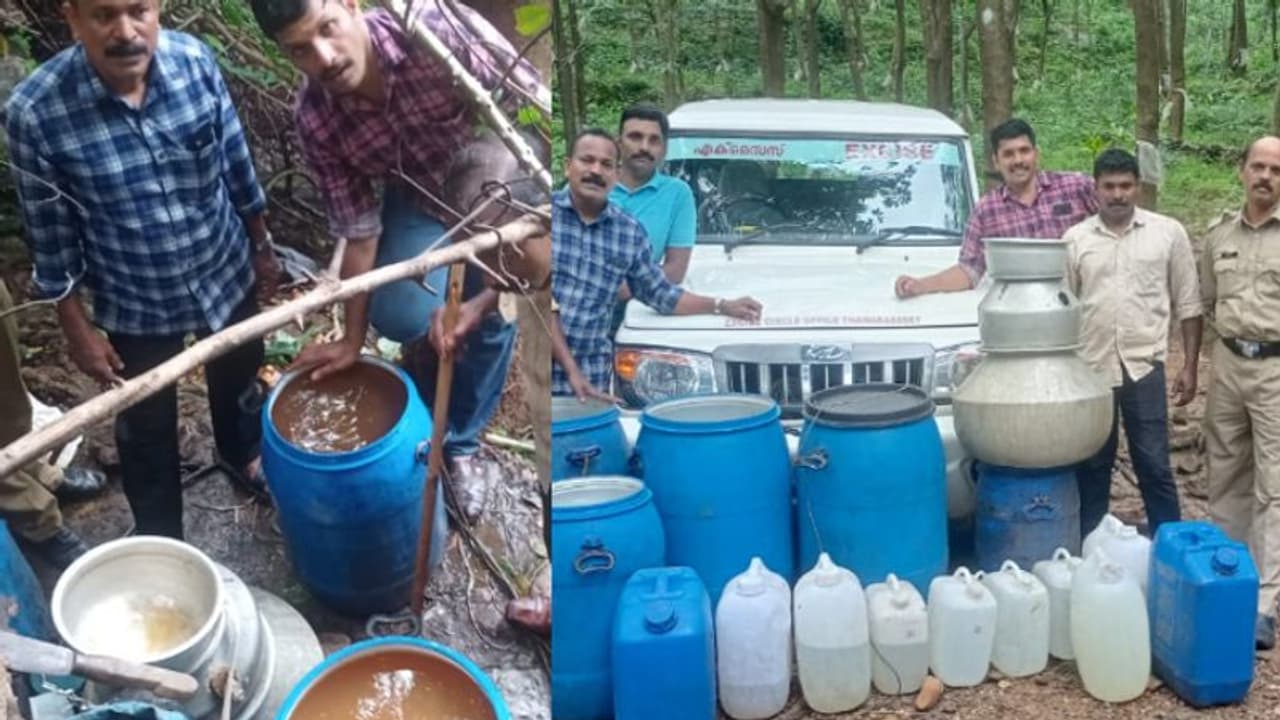 വീണ്ടും വ്യാജ വാറ്റ് വേട്ട; കോഴിക്കോട് 110 ലിറ്റർ ചാരായവും 300 ലിറ്റർ വാഷും എക്സൈസ് നശിപ്പിച്ചു