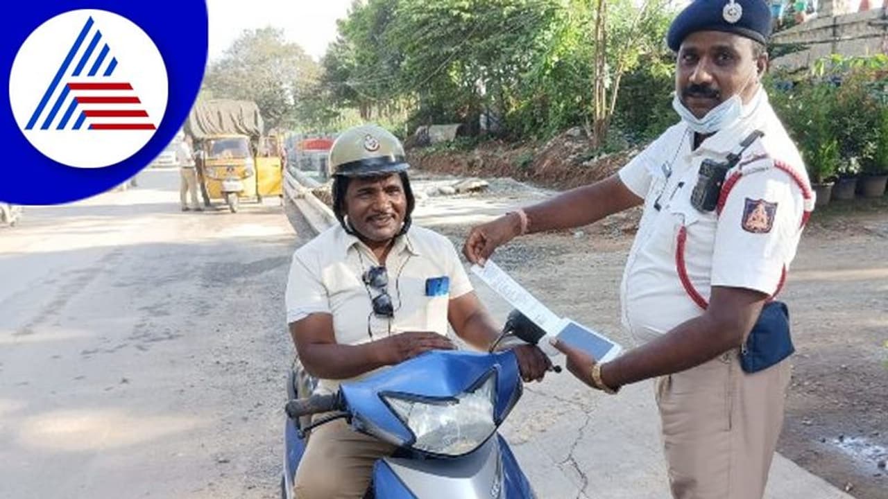 Bengaluru: ಹಾಫ್ ಹೆಲ್ಮೆಟ್ ಧರಿಸಿದ ಪೇದೆಗೂ ದಂಡ: ಆದರೂ ಜನರ ತರಾಟೆ