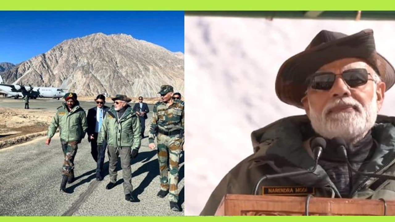 സൈനികര്ക്കൊപ്പം ദീപാവലി ആഘോഷിച്ച് പ്രധാനമന്ത്രി നരേന്ദ്ര മോദി സൈനികര്ക്കൊപ്പം ദീപാവലി ആഘോഷിച്ച് പ്രധാനമന്ത്രി നരേന്ദ്ര മോദി