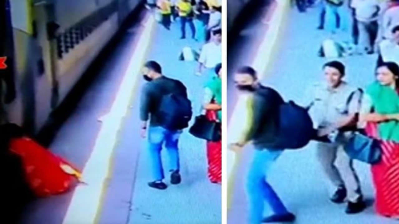 Train Accident :  ഓടിക്കൊണ്ടിരിക്കുന്ന ട്രെയിനില്‍ നിന്നിറങ്ങുന്നതിനിടെ അപകടത്തില്‍ പെട്ട് സ്ത്രീ; വീഡിയോ...