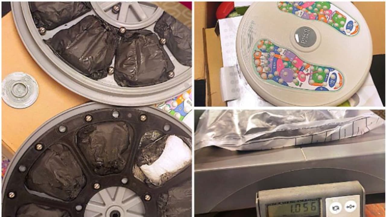 കായിക ഉപകരണങ്ങള്‍ക്കുള്ളില്‍ ഒളിപ്പിച്ച് ലഹരിമരുന്ന് കടത്ത്; കയ്യോടെ പിടികൂടി കസ്റ്റംസ്