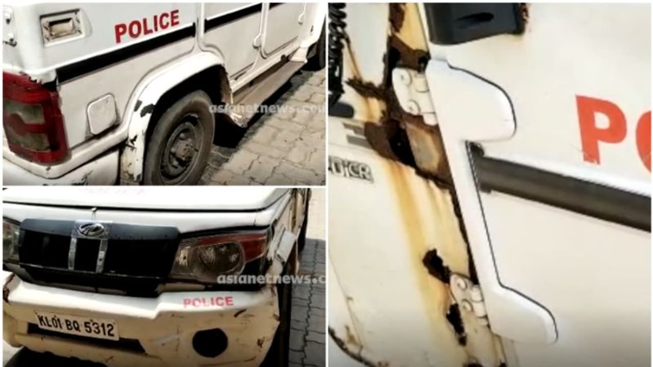 തുരുമ്പെടുത്ത് പൊളിഞ്ഞ് വീഴാറായ ബോഡിയുമായി ഒരു പൊലീസ് ജീപ്പ്; ആര്ടിഒ കാണുന്നുണ്ടോയെന്ന് നാട്ടുകാര് തുരുമ്പെടുത്ത് പൊളിഞ്ഞ് വീഴാറായ ബോഡിയുമായി ഒരു പൊലീസ് ജീപ്പ്; ആര്ടിഒ കാണുന്നുണ്ടോയെന്ന് നാട്ടുകാര്