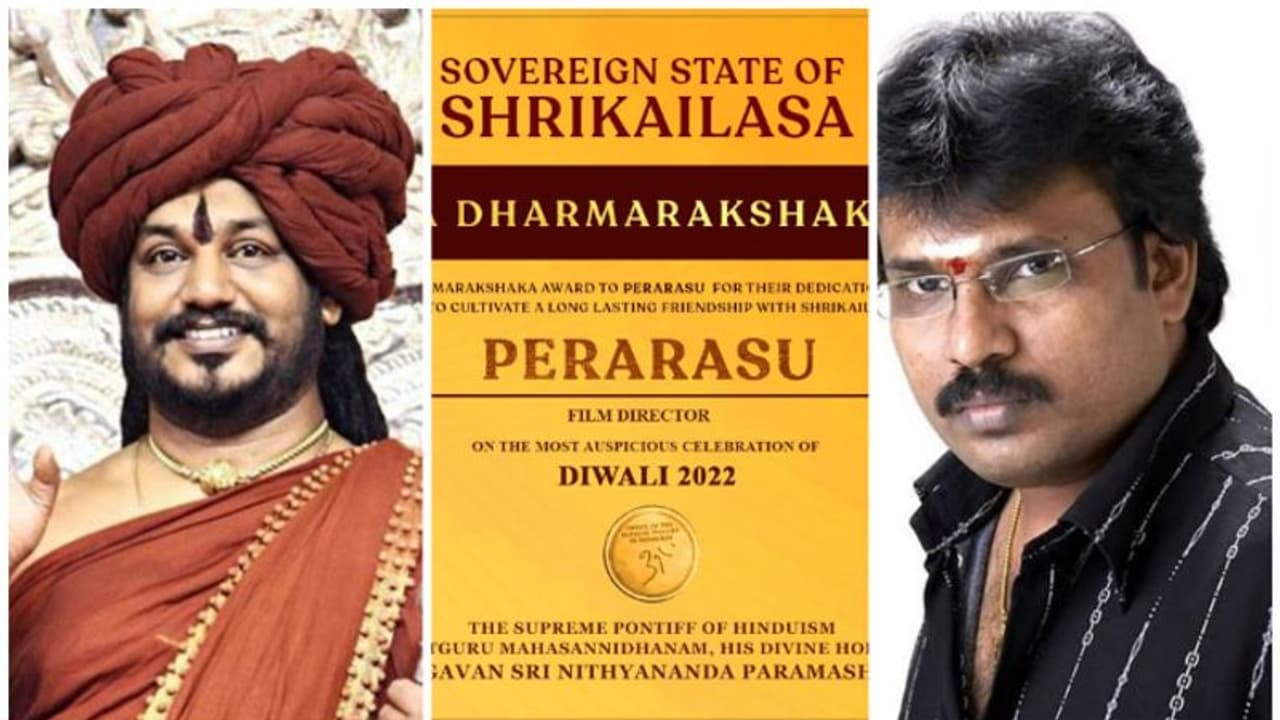 இயக்குனர் பேரரசுக்கு 'கைலாச தர்ம ரட்சகா விருது' கொடுத்த நித்தியானந்தா! ஏன் தெரியுமா?