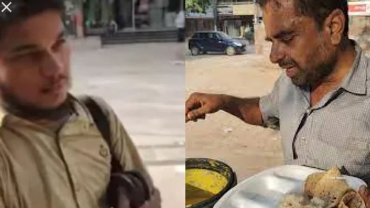 ഷൂ പോളിഷ് ചെയ്യുന്നയാള്‍ക്ക് സൗജന്യമായി ഭക്ഷണം നല്‍കി തട്ടുകടക്കാരന്‍; വൈറലായി വീഡിയോ