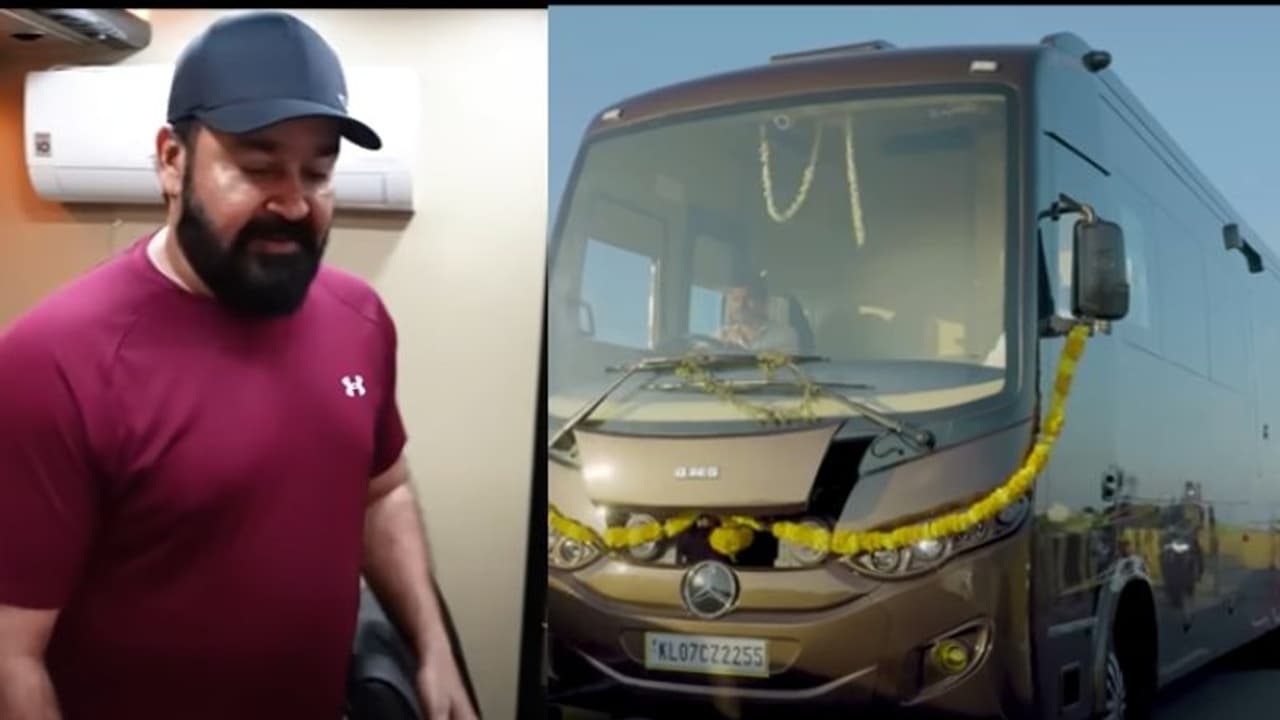 ഫൈവ് സ്റ്റാർ ഹോട്ടൽ റൂമിന് സമാനമായ സൗകര്യങ്ങൾ; മോഹൻലാലിന്റെ കാരവാൻ വീഡിയോ എത്തി
