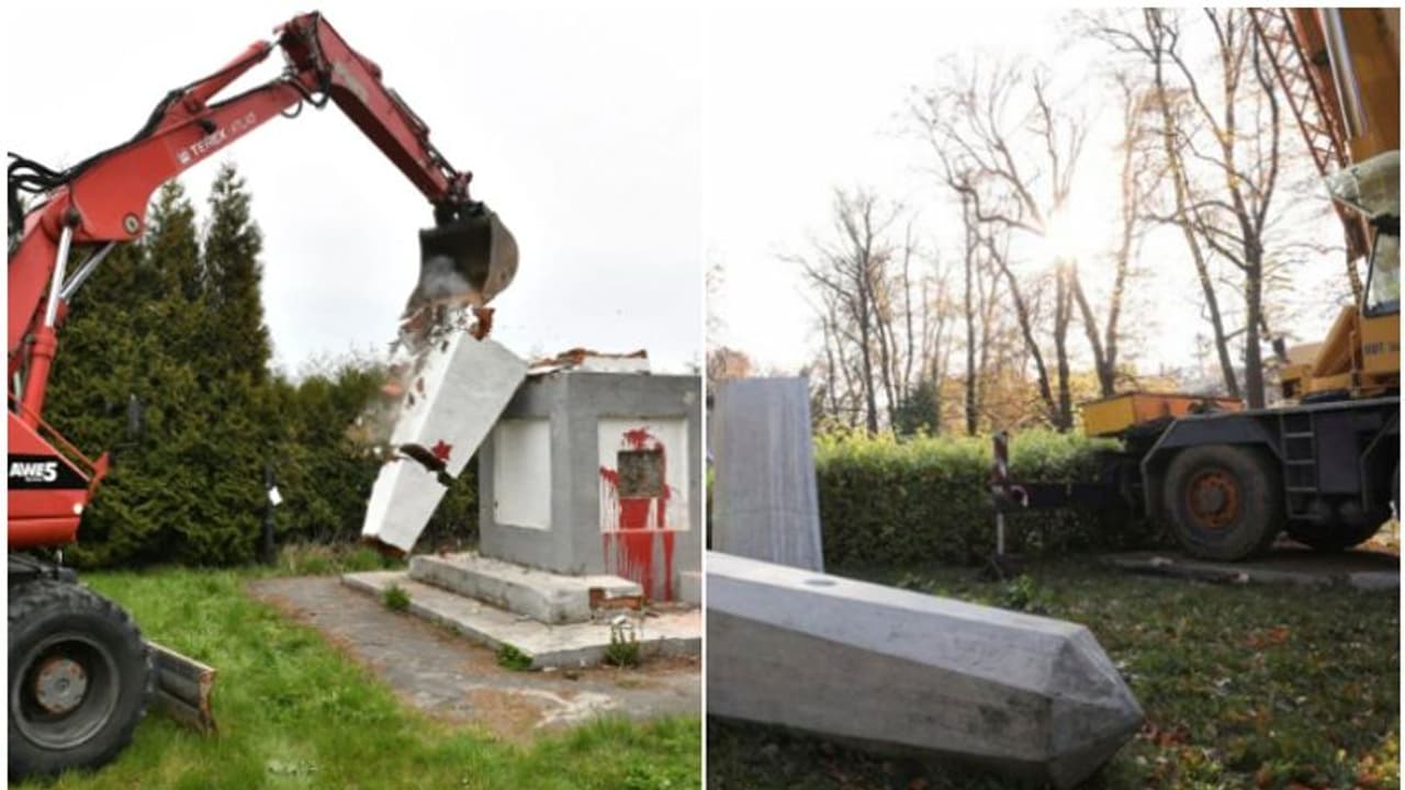 പോളണ്ടിൽ 'ബുൾഡോസർ പ്രയോഗം'; കമ്മ്യൂണിസ്റ്റ് ഭരണത്തിന്‍റെ ചരിത്രശേഷിപ്പുകൾ തകർത്തെറിഞ്ഞു