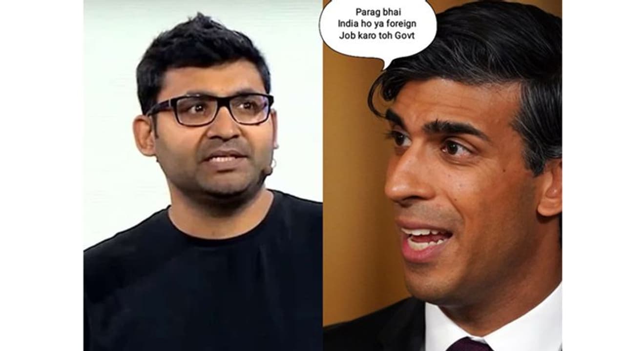 ट्विटर सीईओ पराग अग्रवाल को ऋषि सुनक ने दी सलाह, बोले जाॅब तो गर्वमेंट ही होना चाहिए, Viral हुए मजेदार Memes