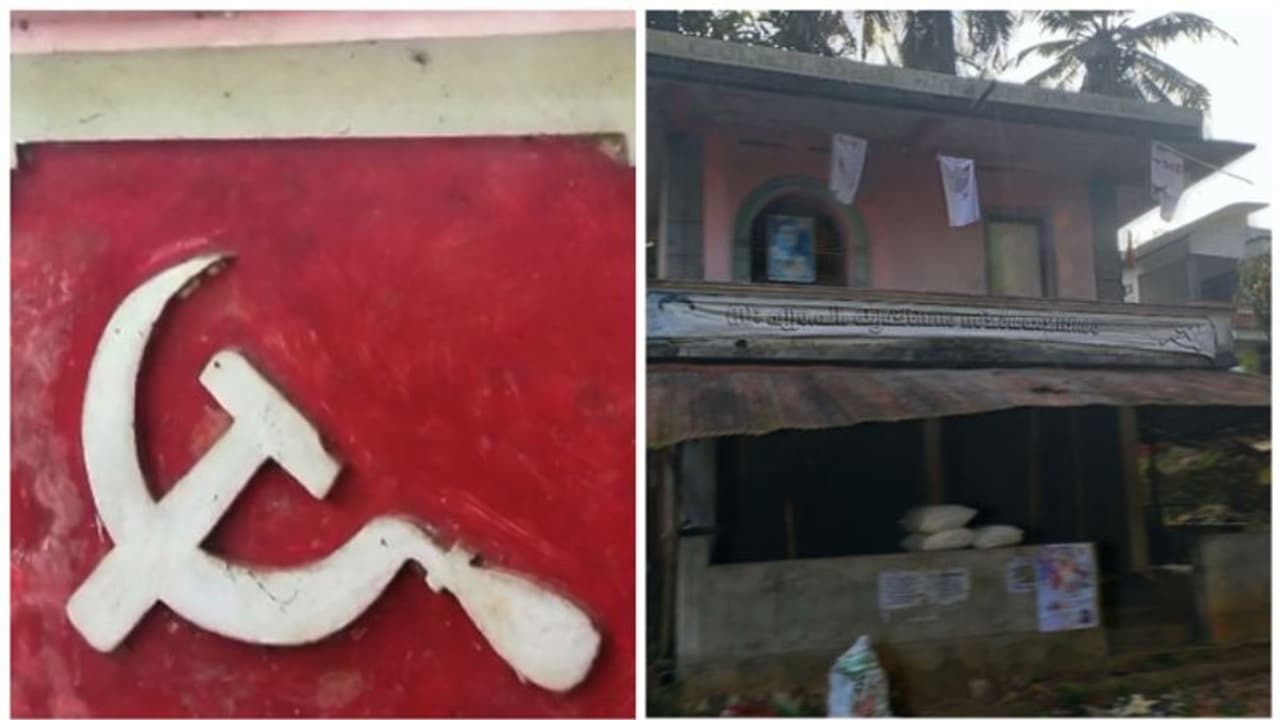 സിപിഐ സിപിഎം പോര്, സിപിഐ ഓഫീസിലെ കൊടിയഴിച്ചുമാറ്റി ഡിവൈഎഫ്ഐ കൊടി കെട്ടി, സംഭവം എടച്ചേരിയിൽ 