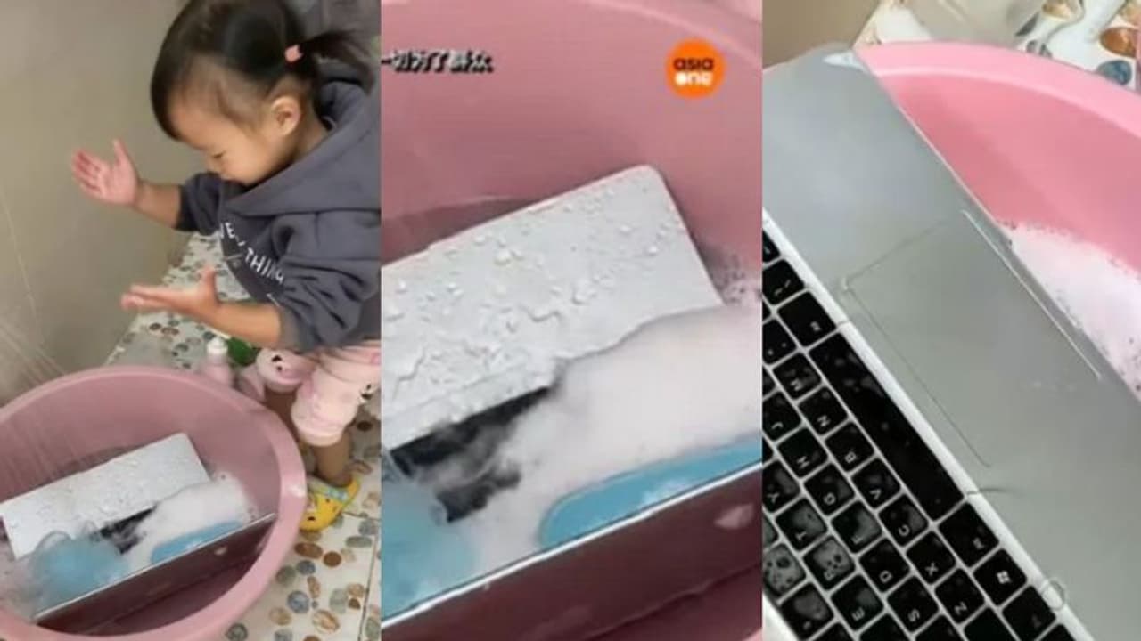 അച്ഛന്റെ ലാപ്ടോപ്പ് സോപ്പ് വെള്ളത്തില് കഴുകി 'വൃത്തിയാക്കി' മകള്; പിന്നിലെ കാരണം ഇതാണ്... അച്ഛന്റെ ലാപ്ടോപ്പ് സോപ്പ് വെള്ളത്തില് കഴുകി 'വൃത്തിയാക്കി' മകള്; പിന്നിലെ കാരണം ഇതാണ്...