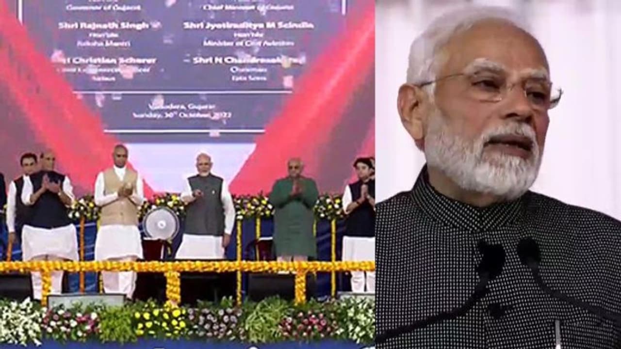 വഡോദരയിൽ സി 295 വിമാന നിർമാണ കേന്ദ്രത്തിന് പ്രധാനമന്ത്രി മോദി തറക്കല്ലിട്ടു