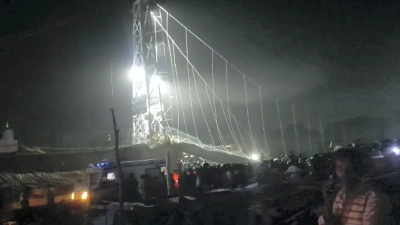Gujarat: Over 60 dead as 100 year old suspension bridge collapses in Morbi; rescue operation continues