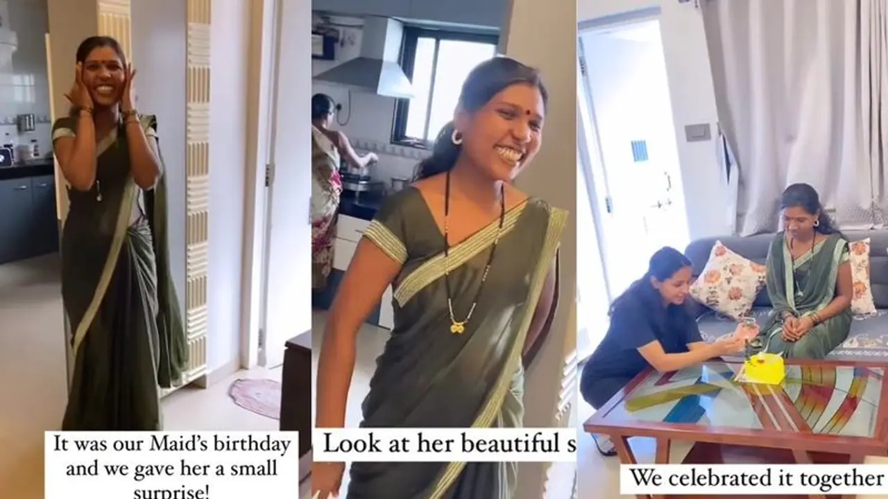 ಹುಟ್ಟುಹಬ್ಬ ಆಚರಿಸಿದ ಮನೆ ಮಂದಿ: ಭಾವುಕಳಾದ ಮನೆ ಕೆಲಸದಾಕೆ... ವಿಡಿಯೋ ವೈರಲ್